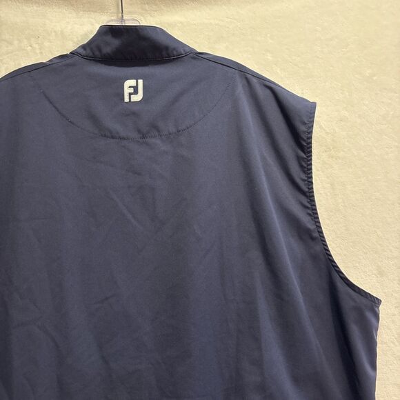 FootJoy Pullover Vest Men's Extra Large Navy Blue Golf Windbreaker Sleeveless XL - Picture 8 of 14